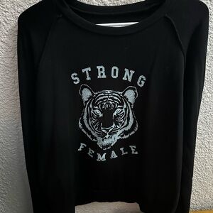 good hYOUman Black Oversized Crew Neck